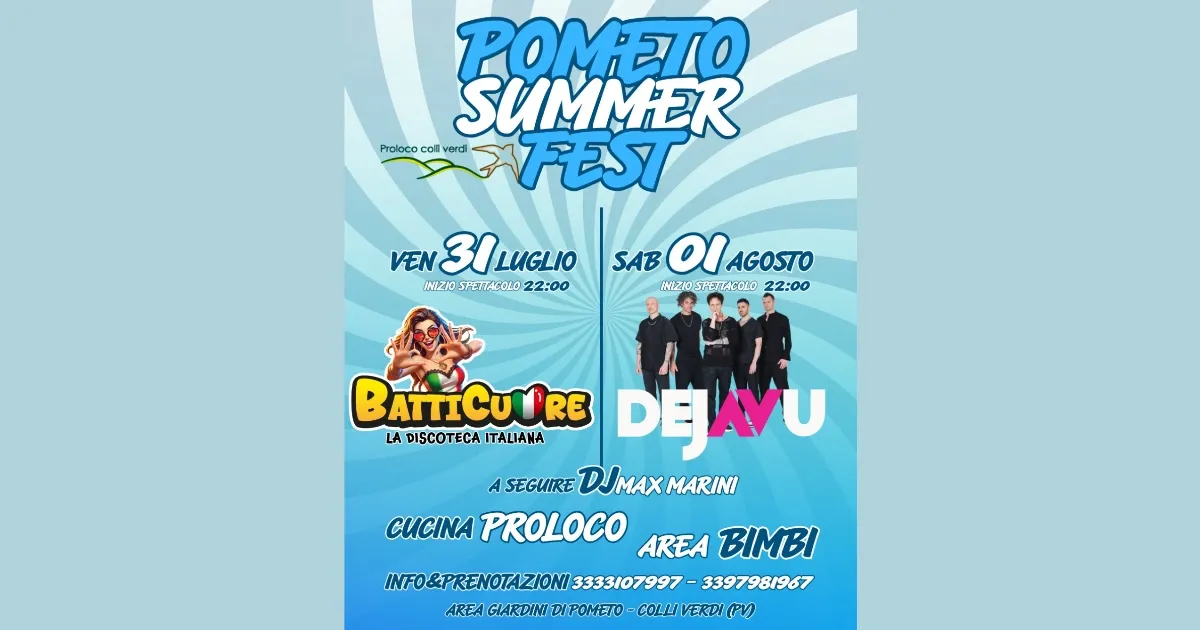 Immagine header 4 per Pometo Summer Fest 2026